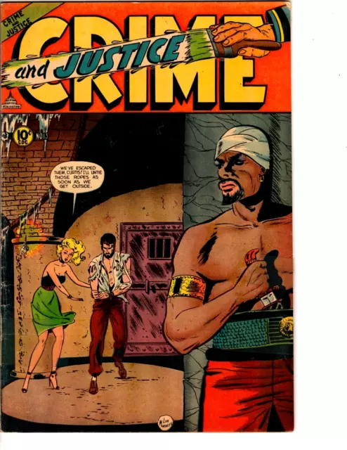 Crime and Justice # 13 (VG- 3.5) 1953. Scarce/Rare. Great cover.