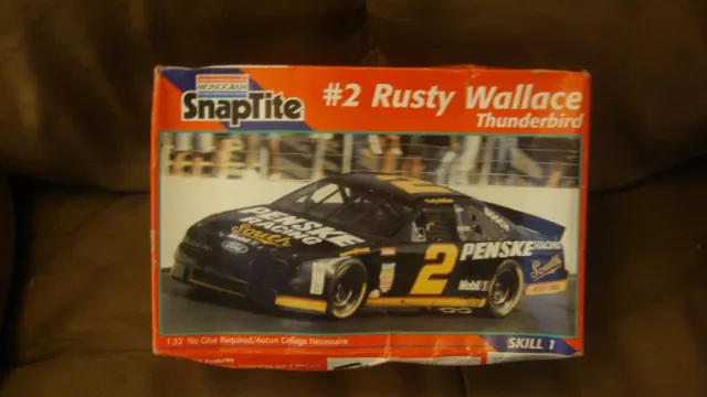 Monogram SnapTite Plastic Model Kit #1700,#2 Rusty Wallace Thunderbird, 1:32 Monogram SnapTite Plastic Model Kit #1700,#2 Rusty Wallace Thunderbird, 1:32
