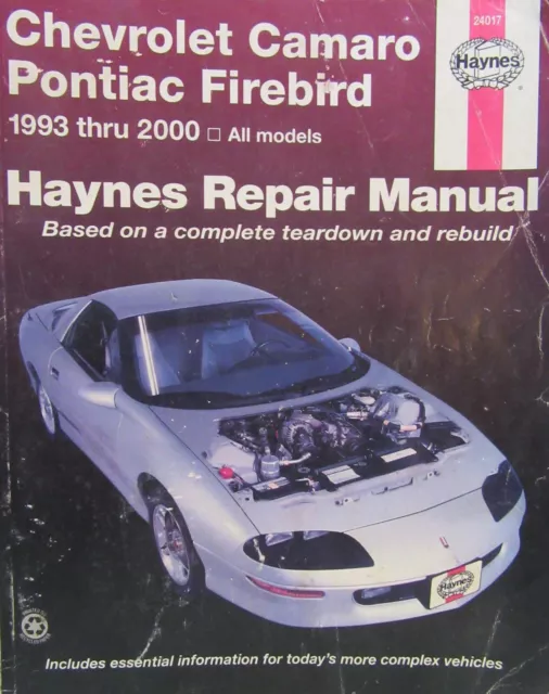 Haynes 24017 Repair Manual for Pontiac Firebird  & Chevrolet Camaro 1993 -02