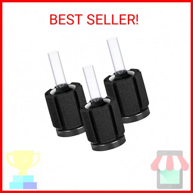 AQUANEAT 3 Pack Aquarium Bio Sponge Filter Breeding Fry Betta Shrimp Nano Fish