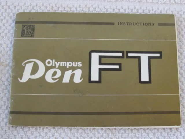 Original Vintage Olympus Pen FT Camera Instruction Manual