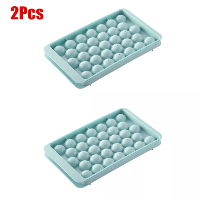 2 Pieces Round Ice Cube Tray Ice Ball Maker Mold For Freezer Refrigerator New