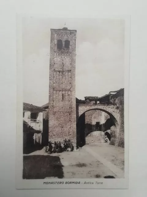 Cartolina Monastero Bormida Torre Asti Piemonte Animata Paesaggistica