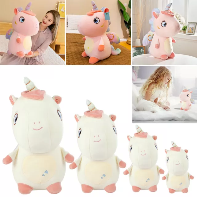 Kids Rainbow Cute Unicorn Soft Throw Plush Pillow Doll Toy Girls Gift Birthday