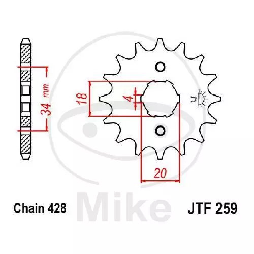 Ritzel 13Z Teilung 428 Jtf259.13