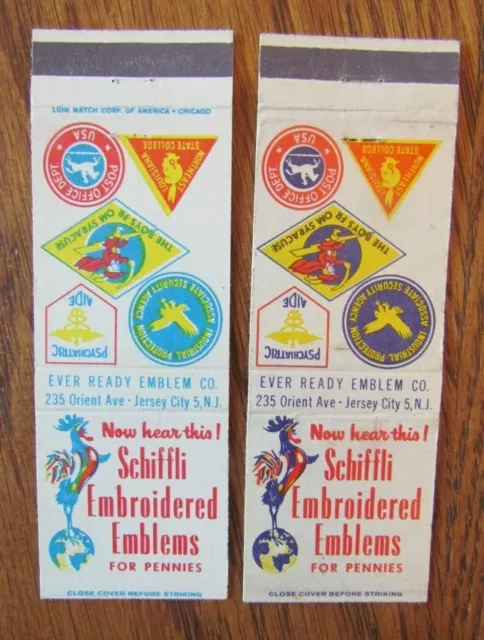 Cavalier Matchbook Matchcovers: Ever Ready Emblems (Jersey City, New Jersey) E13