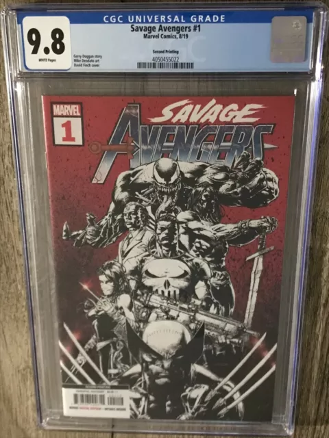 SAVAGE AVENGERS #1 CGC 9.8 Marvel 2nd print David Finch Wolverine Punisher 2019