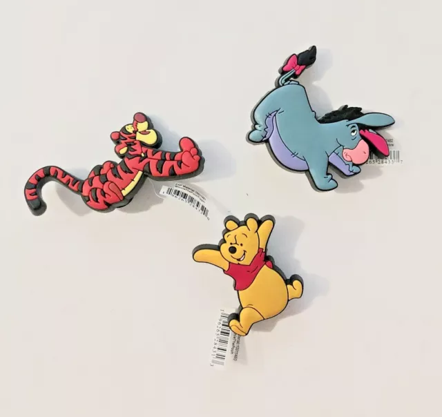 Disney Winnie The Pooh Character Genuine Crocs Shoe Charms, Winnie Tigger Eeyore