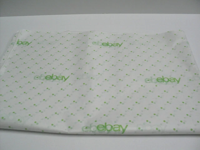 NEW 30 Sheets of eBay Branded Tissue Paper Green Polka Dots 20" x 30"