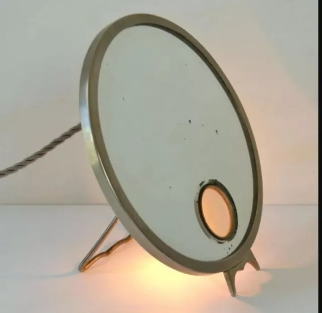 Specchio da tavolo con luce di Brot Mirophar, Francia, anni '20