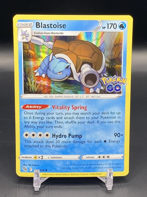 Blastoise - 017/078 - Holo Rare Pokémon Card GO NM