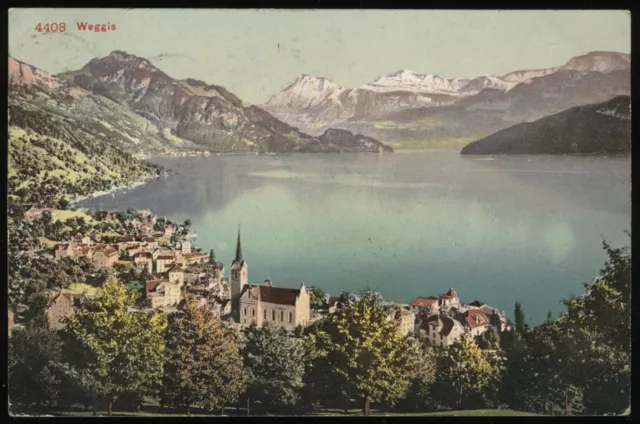 (D7430) AK Schweiz, Weggis, Nachgebühr Drucksache 1909