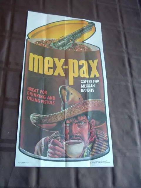 1973 1974 Topps Gum Co Wacky Packages Poster #15 Mex-Pax