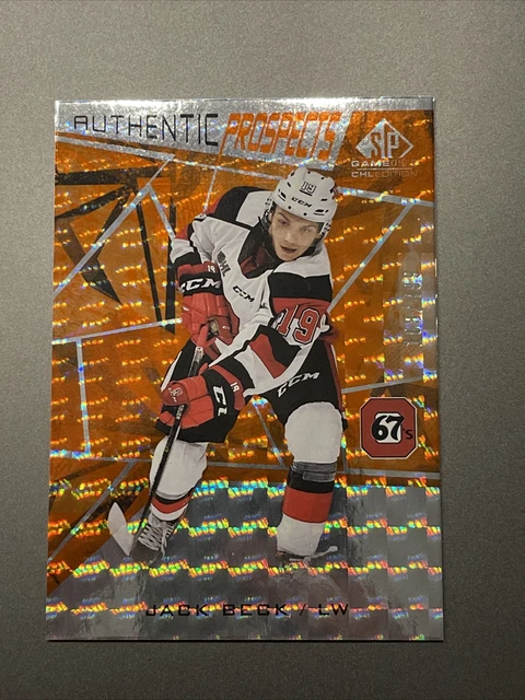 2021-22 CHL  sp game used Jack Beck FOILBOARD #32 - /499 ottawa 67’s