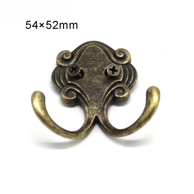 Antique Vintage Style Classic Cast Iron Hooks 54*52mm Double-Hook Hat Coat Hook