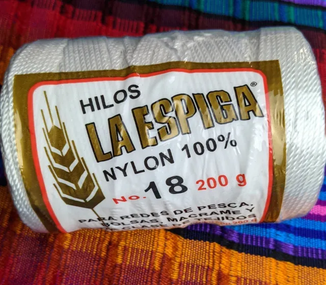 WHITE TONES #18 Nylon Thread Rope String Cord Spool Crochet Hilos La Espiga  $13.00 - PicClick