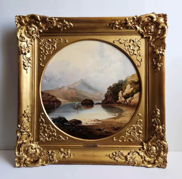 Antique Original 18th century Oil Painting Landscape by James Barret