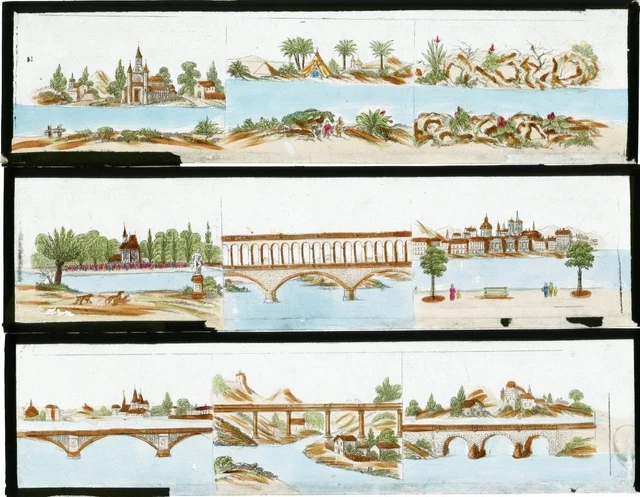 Plaque De Verre Peinte Pour Lanterne Magique – Fin XIXème, Collection
