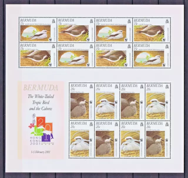 WWF 2001 Bermuda Tropik- und Sturmvogel Mi. Nr. 785-88 Kleinbogen **/MNH