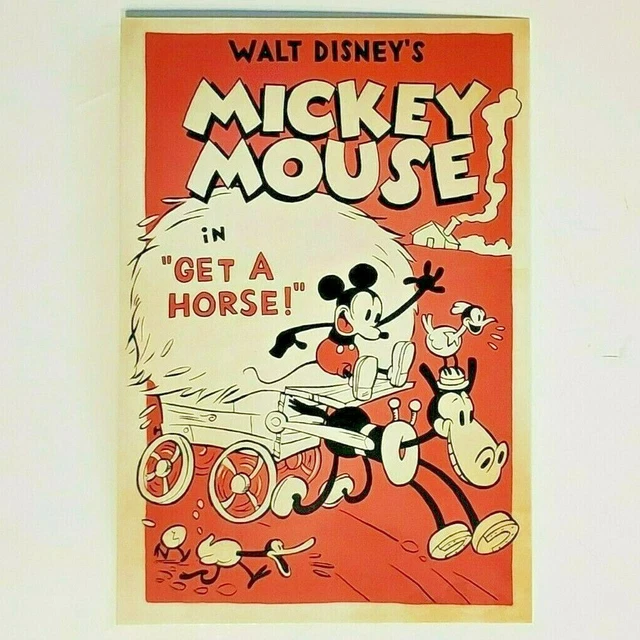 MICKEY MOUSE POSTCARD Art of Disney Classic Movie Posters Get a Horse