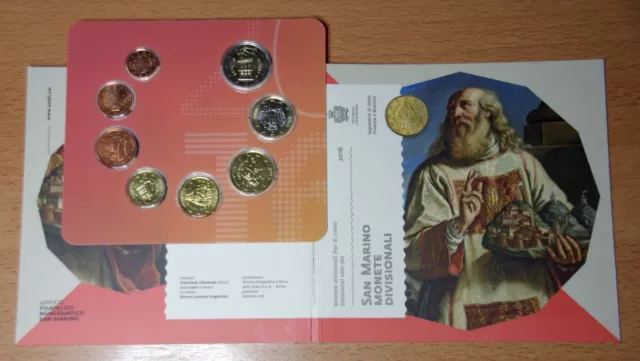 San Marino - Offizieller Kursmünzensatz 2016 - Monete Divisionali - KMS Blister