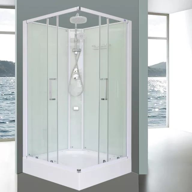 Asnzs Glass Shower Screen Cubicle Enclosure Jets Mixer Base Easy Diy Assembly