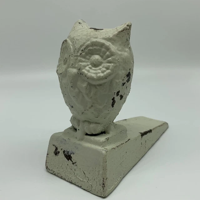 Decorative Owl Door Stop, Heavy Duty Cast Iron Door Stops, Antique and Vintage A