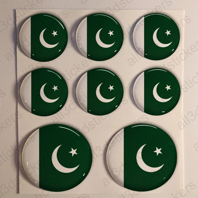 Adesivo Per Auto Bandiera Del Pakistan - Resistente Ai Raggi UV E Graffi - 12 X 8 Cm