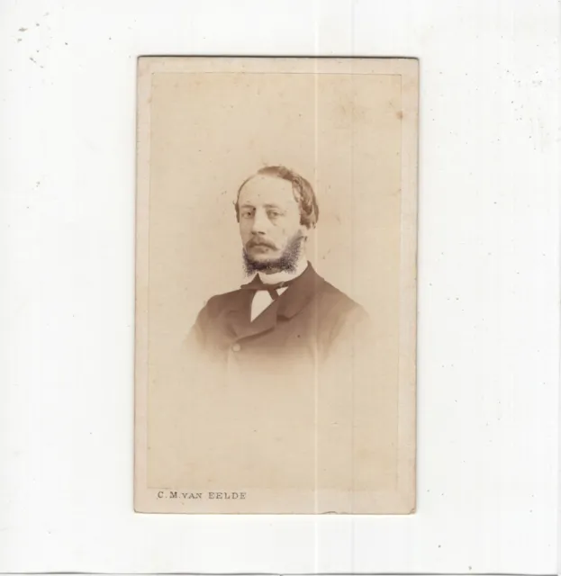 C.M. van Eelde CDV Foto Herrenportrait - Wiesbaden um 1870