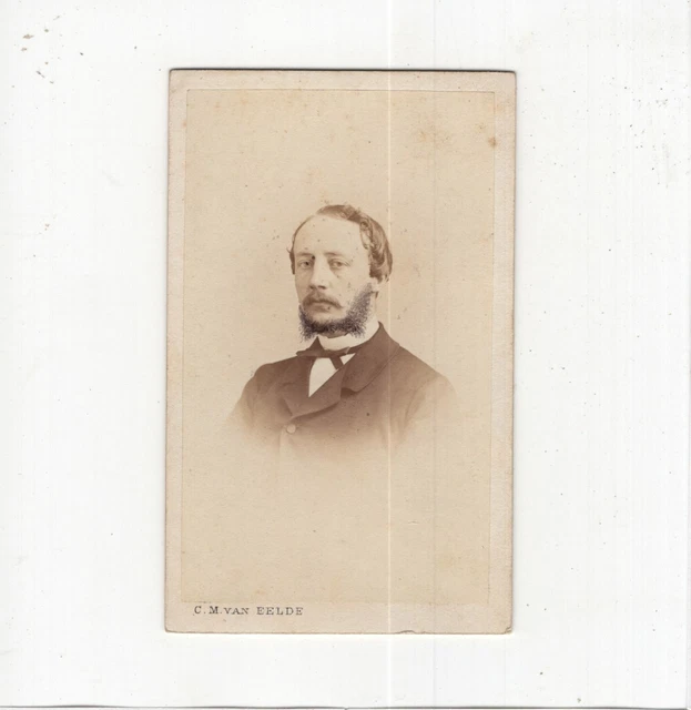C.M. van Eelde CDV Foto Herrenportrait - Wiesbaden um 1870