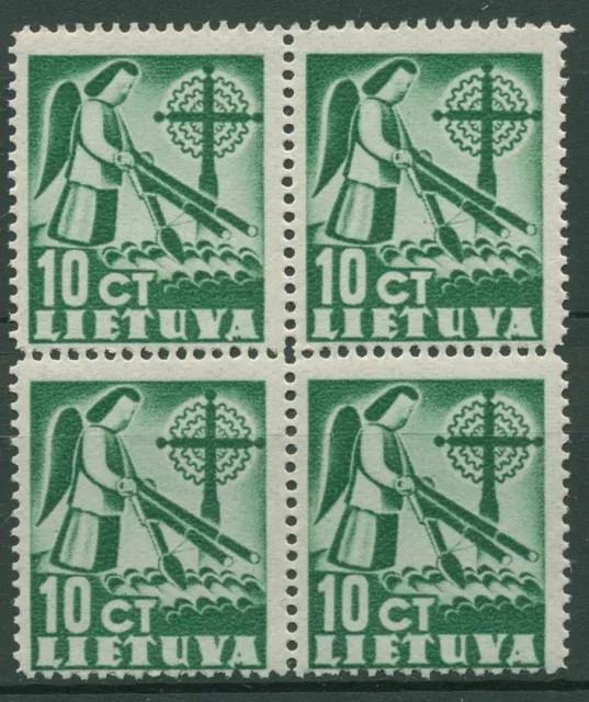 Litauen 1940 Frieden Engel 438 Viererblock postfrisch