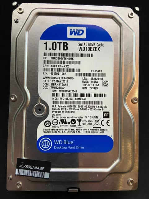 DISQUE DUR WD BLUE 3.5 1TB 7200 tr/min