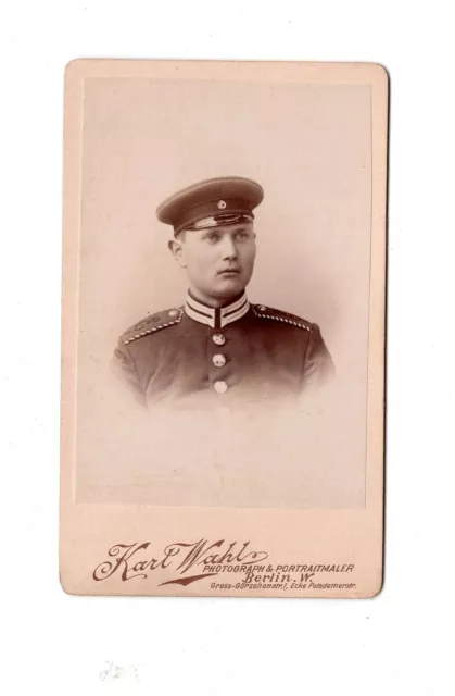 CDV Foto Soldat - Berlin 1880er