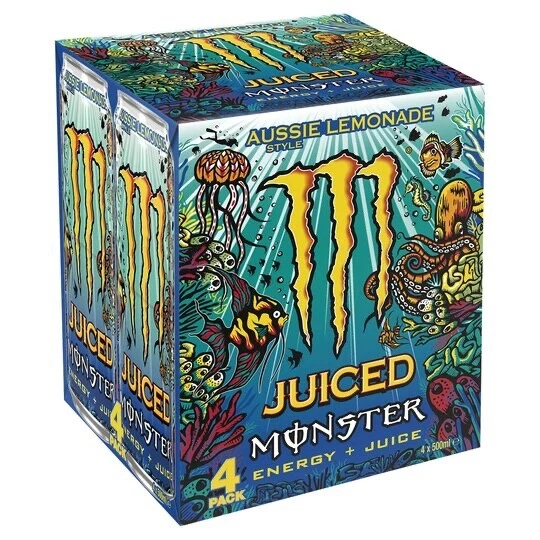 MONSTER ENERGY AUSSIE Style Lemonade 500ml PM (Pack of 4) £13.50