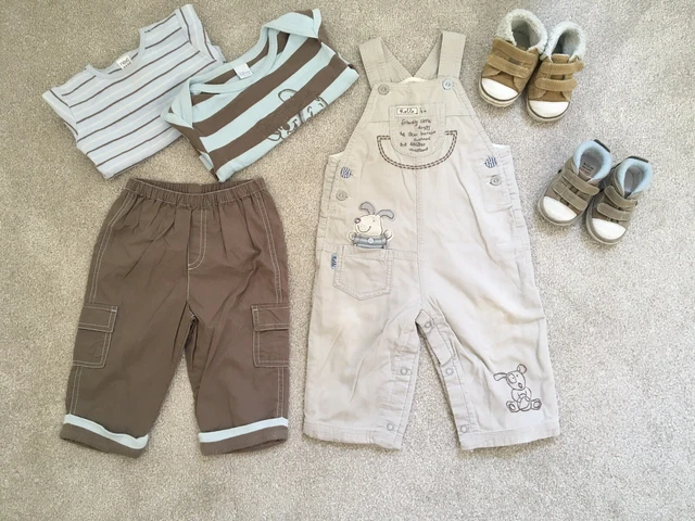 Baby Boy Clothes Age 6-9 months + 2 pairs pram shoes