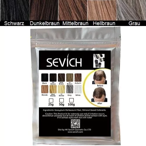 ⭐️⭐️⭐️⭐️⭐️ SEVICH Hair Fiber Schütthaar Streuhaar Haarverdichtung 25g 50g 100g 3