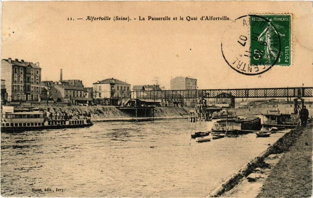 CPA AK ALFORTVILLE La Passerelle et le Quai d'ALFORTVILLE (671772)