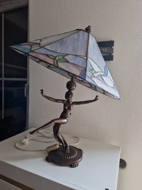 Art Deco Tiffany Lampe Tischleuchte Unikat Einzelstück Lampe
