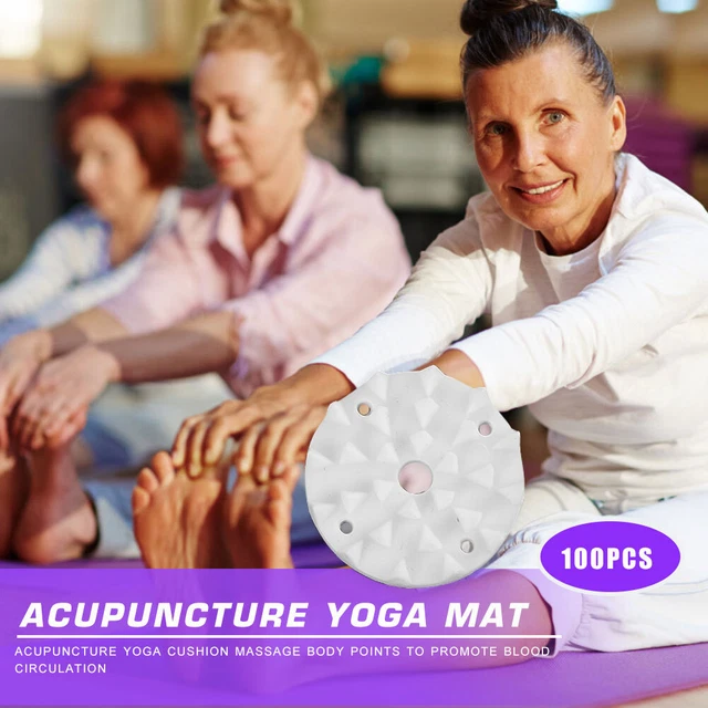 100 piezas almohadilla Pilates aguja plástico loto acupresión colchoneta yoga accesorios picos