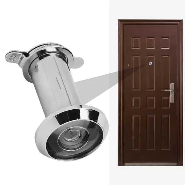 220° Adjustable Door Peephole Viewer Wide Angle Eye Security Spy Hole Glass Lens