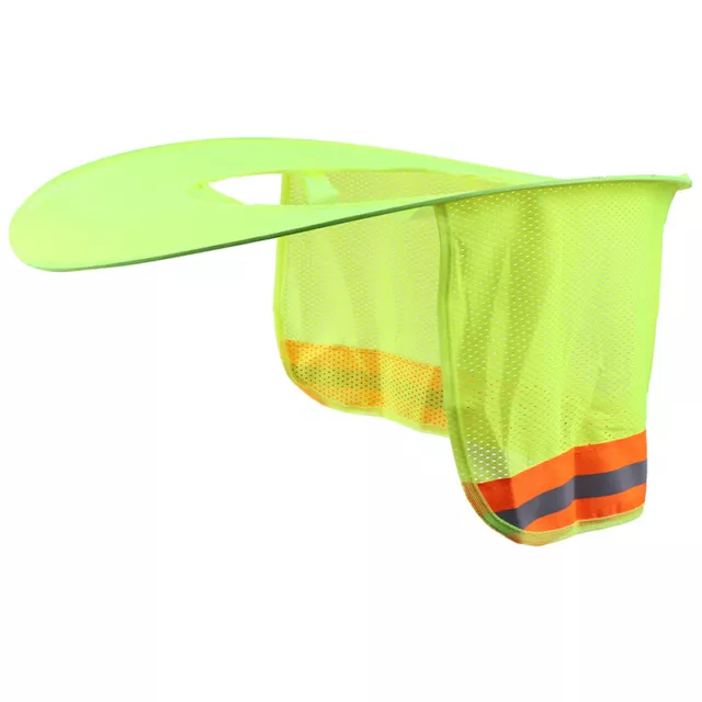 Sun Shade Attachable Hard Hat Brim with Neck Shield VIS Reflective Stripe'