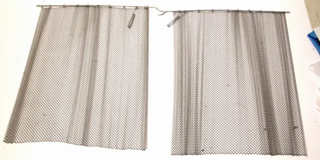 Stainless steel outdoor 36" Fireplace mesh curtain screen