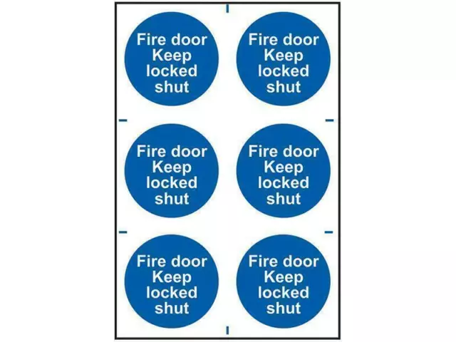 Scan Fire Door Keep Locked Shut - Pvc 200 X 300Mm SCA0153