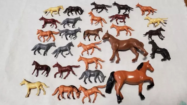 Lot Of Plastic Toy Horses Micro Mini Horses Pvc Farm Animals