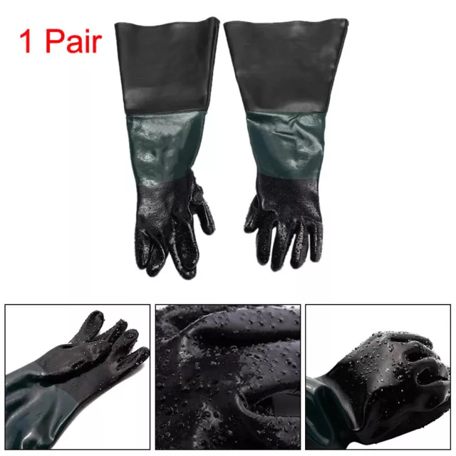 24x12'' Latex Sandblasting Working Gloves for Sandblaster Sand Cabinet Blasting