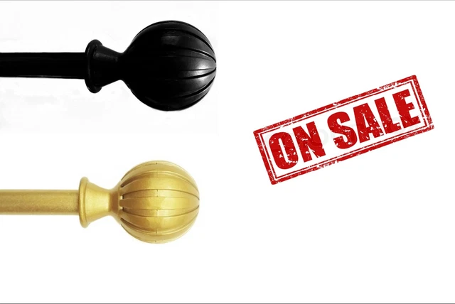 Yafa Home Fashion Curtain Rod with Ball Finials - 3/4 inch Pole.
