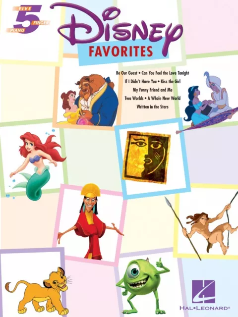 Disney Favorites Sheet Music Five Finger Piano Songbook NEW 000311038