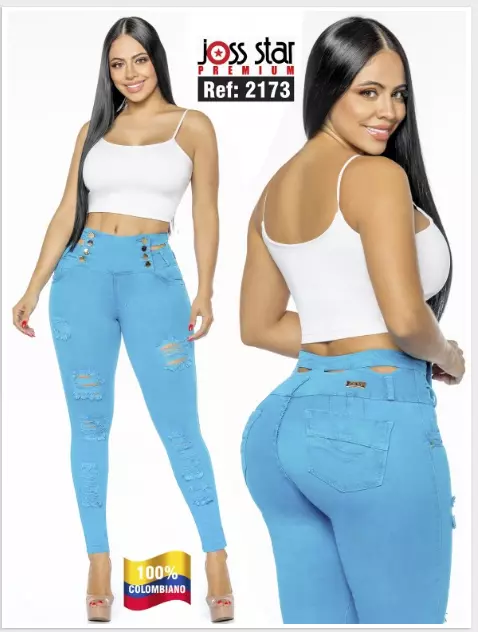RIPPED BLUE BUTT Lifter Levanta Cola Slimming Colombian Jeans