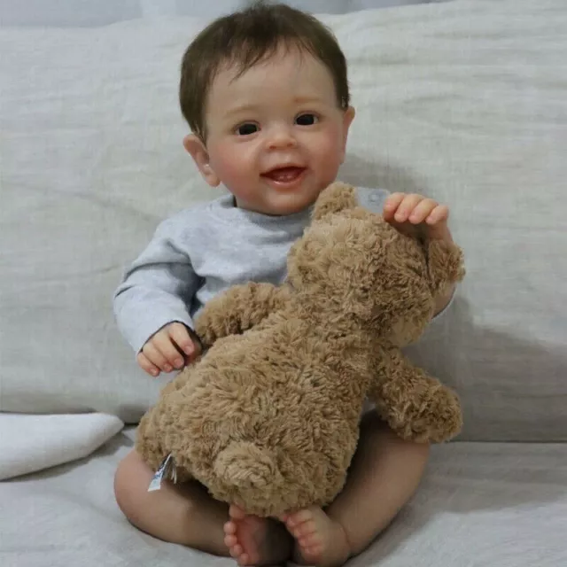 23'' Reborn Doll Baby Lifelike Newborn Gift Vinyl Silicone Toddler Boy Girl Doll