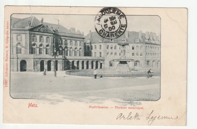 METZ - Moselle - CPA 57 - Places - le theatre card 1900